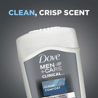 Dove Men + Care Clinical Protection Antiperspirant Deodorant Solid Clean Comfort 1.70 oz - (Pack of 6) EasyOptionXY LLC