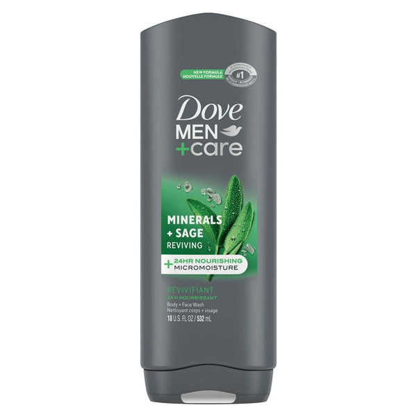 Dove Men+Care Reviving Long Lasting Face & Body Wash, Minerals & Sage All Skin Type, 18 oz EasyOptionXY LLC