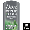 Dove Men+Care Reviving Long Lasting Face & Body Wash, Minerals & Sage All Skin Type, 18 oz EasyOptionXY LLC