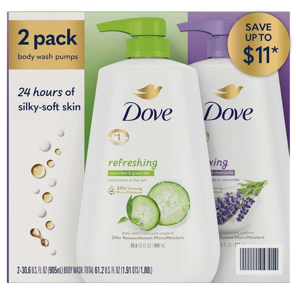 Dove Refresh and Relax Body Wash 30.6 Fluid Ounce (Pack of 2) EasyOptionXY LLC