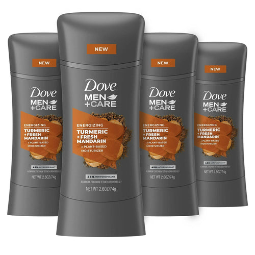 Dove Men+Care Antiperspirant Deodorant Turmeric + Fresh Mandarin Natural Inspired Deodorant For Men 2.6 Oz 4 Count EasyOptionXY LLC