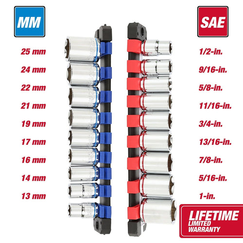 Hyper Tough 22-Piece 1/2-inch Drive Ratchet and Socket SAE and Metric Set EasyOptionXY LLC