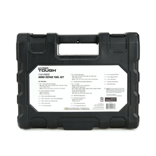 Hyper Tough 116 Piece Home Repair Tool Kit, New Condition EasyOptionXY LLC