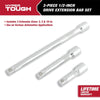 Hyper Tough 3-Piece 1/2-inch Drive Extension Bar Set, 3-Sizes, Model 5808 EasyOptionXY LLC