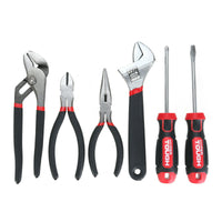 Hyper Tough 6 Piece Home Tool Set Including Assortment of Screwdrivers, Pliers and Wrenches UJ81959J, New Condition EasyOptionXY LLC