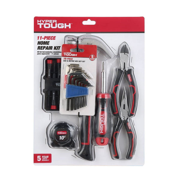 Hyper Tough 27pc Home Repair Tool Kit Including Pliers, Hex Keys and More EasyOptionXY LLC