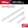 Hyper Tough 1/4-inch Drive Extension Bar Set, 3-Sizes, Model 5806 EasyOptionXY LLC