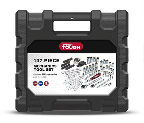 Hyper Tough 137 Piece 1/4 and 3/8 inch Drive Mechanic Socket Set-UJ5408TA EasyOptionXY LLC
