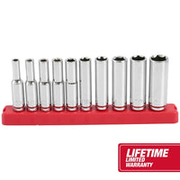 Hyper Tough 1/4-In Drive Deep Standard SAE Sockets, 11-Piece EasyOptionXY LLC