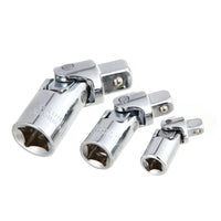 Hyper Tough 3-Piece 1/4, 3/8, 1/2 inch Universal Joint Set for Sockets UC82051A EasyOptionXY LLC