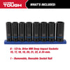 Hyper Tough 9-Piece, 1/2-inch mm, Deep Drive Impact Socket Set for Automotive and DIY projects, 41046 EasyOptionXY LLC