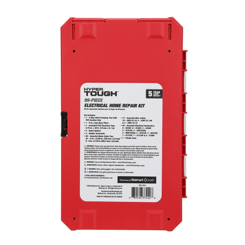 Hyper Tough New 99 Piece Electrical Home Repair Set Including Storage Case TD2179TA EasyOptionXY LLC