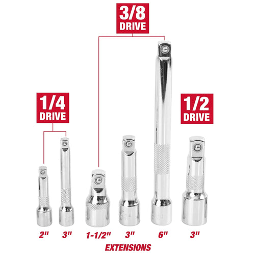 Hyper Tough Complete Socket Accessory Set for 1/4-inch, 3/8-inch, 1/2-inch Drives, 11-Piece EasyOptionXY LLC