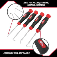 Hyper Tough 4-Piece Set. Curved Hook, Complex Hook, 90 Degree Hook, 9909V EasyOptionXY LLC