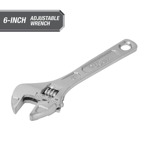 Hyper Tough 6-inch Adjustable Wrench, Steel Construction, Model 43179 EasyOptionXY LLC