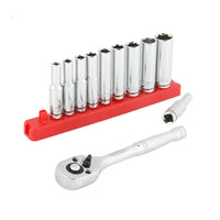 Hyper Tough 12-Piece 1/4-inch Drive Ratchet and Deep Socket Set, SAE, Model 30130 EasyOptionXY LLC