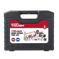 Hyper Tough 116 Piece Home Repair Tool Set Including Carry Case UJ5387TA EasyOptionXY LLC