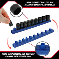 Hyper Tough 11-Piece 3/8-Inch, Standard Impact Socket Set mm, 43240 EasyOptionXY LLC