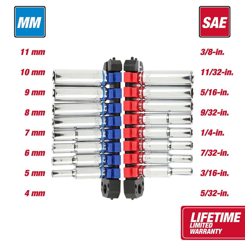 Hyper Tough 20-Piece 1/4-inch Drive Ratchet and Deep Socket Set, SAE and Metric Sockets EasyOptionXY LLC