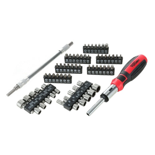 Hyper Tough 64 Piece Ratchet Screwdriver SAE and Metric Socket Wrench Set EasyOptionXY LLC