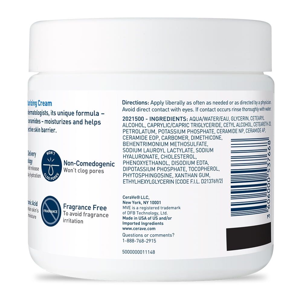 CeraVe Moisturizing Cream, Face & Body Moisturizer for Normal to Very Dry Skin, 16 oz EasyOptionXY LLC