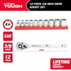 Hyper Tough 12-Piece 3/8-inch Drive Socket Set SAE, Model 42882 EasyOptionXY LLC