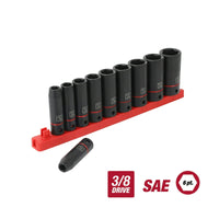Hyper Tough 11-Piece 3/8 inch Drive, Deep Impact Socket Set MM, and Hyper Tough 11-Piece 3/8-inch drive, Deep impact socket set SAE Bundle EasyOptionXY LLC