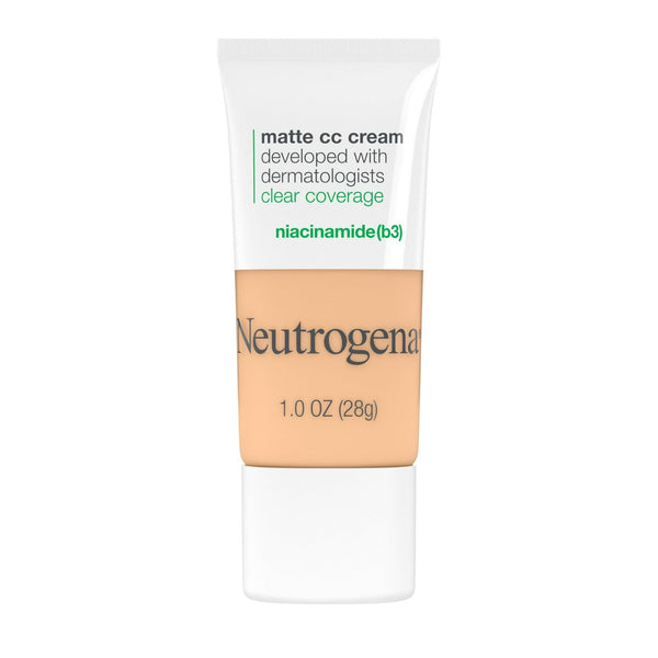 Neutrogena Clear Coverage Flawless Matte CC Cream, Porcelain, 1 oz EasyOptionXY LLC
