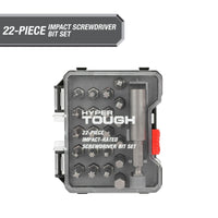 Hyper Tough 22-Piece Impact Rated Screwdriver Bit Set in Reusable Case, 43238CF, New EasyOptionXY LLC