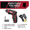Hyper Tough 4V Max Lithium-Ion Cordless Rotating Power Screwdriver 1/4 inch Size with Charger, Rotating Handle, LED Light, Magnetic Bit Holder & Bits, New Condition EasyOptionXY LLC