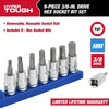 Hyper Tough 9-Piece 3/8-inch Drive, Metric Hex Socket Bit Set for Automotive and DIY Projects, 6568 EasyOptionXY LLC