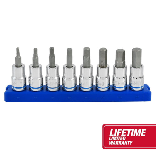 Hyper Tough 9-Piece 3/8-inch Drive, Metric Hex Socket Bit Set for Automotive and DIY Projects, 6568 EasyOptionXY LLC