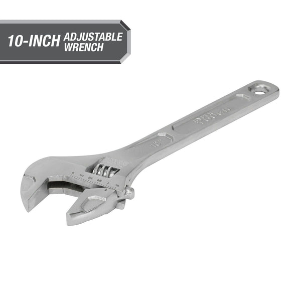 Hyper Tough 10-inch Adjustable Wrench, Steel Construction, Model 43181 EasyOptionXY LLC