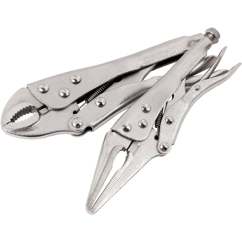 Hyper Tough 2-Piece Locking Plier Set with 6-1/2-inch-Long Nose and 7-Inch Curved Jaw EasyOptionXY LLC
