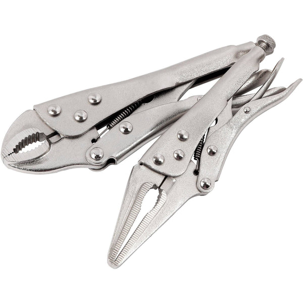 Hyper Tough 2-Piece Locking Plier Set with 6-1/2-inch-Long Nose and 7-Inch Curved Jaw EasyOptionXY LLC