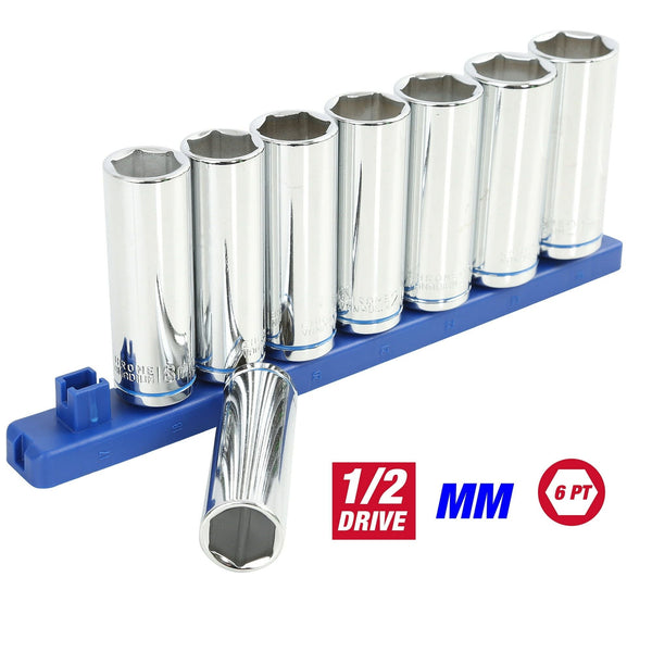Hyper Tough 9-Piece,1/2-Inch Drive Deep Metric Socket Set, 5834 EasyOptionXY LLC