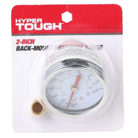 Hyper Tough 2-inch Brass & Steel Back-Mount Pressure Gauge, Manufacturer Part Number: 24-803HT EasyOptionXY LLC