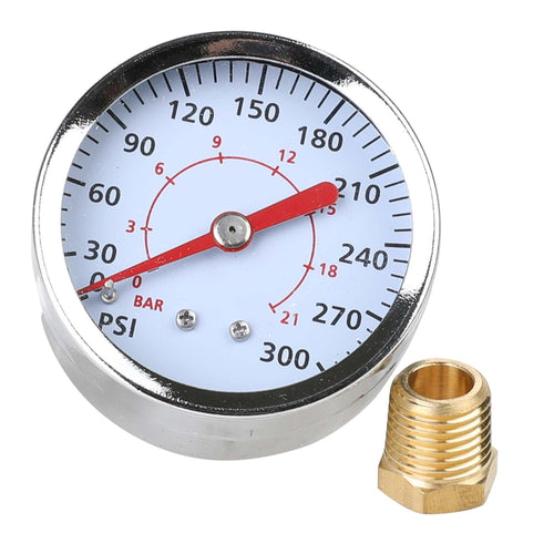 Hyper Tough 2-inch Brass & Steel Back-Mount Pressure Gauge, Manufacturer Part Number: 24-803HT EasyOptionXY LLC