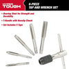 Hyper Tough Adjustable Tap Wrench Set, 6-Piece, Tungsten Steel EasyOptionXY LLC
