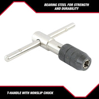 Hyper Tough Adjustable Tap Wrench Set, 6-Piece, Tungsten Steel EasyOptionXY LLC