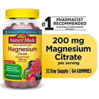 Nature Made High Absorption Magnesium Citrate 200 mg Gummies; 64 Count EasyOptionXY LLC
