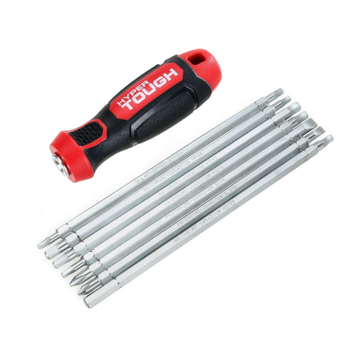 Hyper Tough 8 Piece Interchangeable Slotted & Phillips Bits Screwdriver Set EasyOptionXY LLC