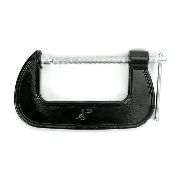 Hyper Tough 4-inch C-Clamp with Steel Threaded Screw and Swivel Jaw Pad EasyOptionXY LLC