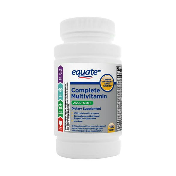 Equate Complete Multivitamin/Multimineral Supplement Tablets; Adults 50+; 125 Count EasyOptionXY LLC