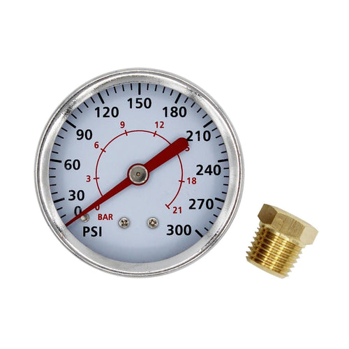 Hyper Tough 300 PSI 2 Inch Pressure Gauge with Adapter EasyOptionXY LLC
