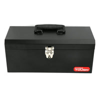 Hyper Tough 16-inch Black Metal Tool Box with Removable Tool Tray EasyOptionXY LLC