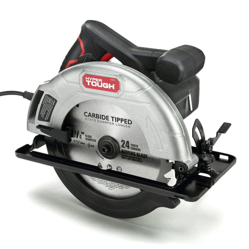 Hyper Tough 12 Amp Corded 7-1/4 inch Circular Saw with Steel Plate Shoe, Adjustable Bevel, Blade & Rip Fence, New Condition EasyOptionXY LLC