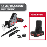 Hyper Tough 12-Volt Cordless Reciprocating Saw Plus 4 Ah Battery EasyOptionXY LLC