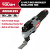 Hyper Tough 12V Max Lithium-Ion Brushless Oscillating Multi-Tool with 1.5Ah Battery and Charger, 80015 EasyOptionXY LLC