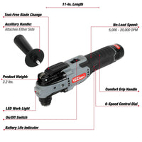Hyper Tough 12V Max Lithium-Ion Brushless Oscillating Multi-Tool with 1.5Ah Battery and Charger, 80015 EasyOptionXY LLC
